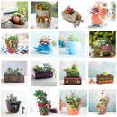 Cute Garden Stair Flowerpot Resin Succulent Planter Desk Ornament