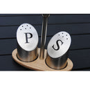 Stainless Steel Spice shaker Pepper Salt Bottle Seasoning Pot Box Tool Set