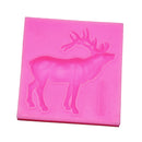 3D Silicone Christmas Reindeer Mold Fondant Cake Decorating Soap Mould