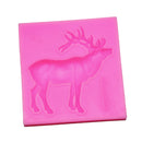 3D Silicone Christmas Reindeer Mold Fondant Cake Decorating Soap Mould