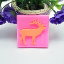 3D Silicone Christmas Reindeer Mold Fondant Cake Decorating Soap Mould