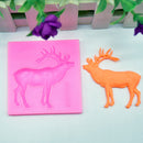 3D Silicone Christmas Reindeer Mold Fondant Cake Decorating Soap Mould
