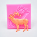 3D Silicone Christmas Reindeer Mold Fondant Cake Decorating Soap Mould