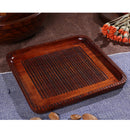 Japanese Style Wooden Tray Plate Serving Food Fruit Snack Dishes Salad Bowl Solid Wood