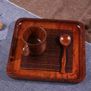 Japanese Style Wooden Tray Plate Serving Food Fruit Snack Dishes Salad Bowl Solid Wood