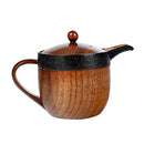Natural Wooden Mug Beer Cup Milk Tea Mug with Filter & Lid Coffee Cup Barrel