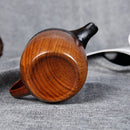 Natural Wooden Mug Beer Cup Milk Tea Mug with Filter & Lid Coffee Cup Barrel