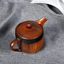 Natural Wooden Mug Beer Cup Milk Tea Mug with Filter & Lid Coffee Cup Barrel
