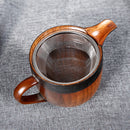 Natural Wooden Mug Beer Cup Milk Tea Mug with Filter & Lid Coffee Cup Barrel