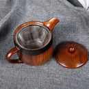 Natural Wooden Mug Beer Cup Milk Tea Mug with Filter & Lid Coffee Cup Barrel