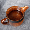 Natural Wooden Mug Beer Cup Milk Tea Mug with Filter & Lid Coffee Cup Barrel