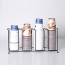 Stainless Steel Paper Cup Lid Holder Dispenser Stand Cafe Home Buffet Rack