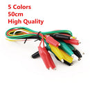 10 Pieces Test Alligator Crocodile Clips Jumper Probe Lead Wire Tech Set
