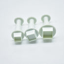 Set of 3 Square Fondant Cake Plunger Sugarcraft Cutters Shape Decorating