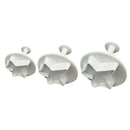 3pcs Maple Cookie Pastry Biscuit Cutter Fondant Cake Decorating Mold Tool