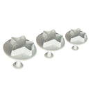 3pcs Maple Cookie Pastry Biscuit Cutter Fondant Cake Decorating Mold Tool