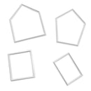 4pcs House Shape Decorating Sugarcraft Plunge Baking Plastic Mold Tools