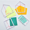 4pcs House Shape Decorating Sugarcraft Plunge Baking Plastic Mold Tools