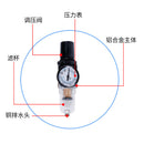 AW2000-02 1/4'' Air Filter Regulator Moisture Trap Pressure Gauge Compressor