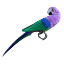 Realistic Artificial Feather Animal Garden Decor Parrot Turning Back 35cm