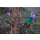 Realistic Artificial Feather Animal Garden Decor Parrot Turning Back 50cm