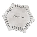 Precision Wet Film Comb Hexagonal 25-3000um Stainless Steel Thinkness Gauge
