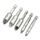 5 Piece Broken Stripped Screw Extractor Bolt Remover Drill Bit With Box