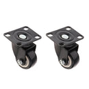 4 x Heavy Duty 40mm PVC Swivel Castor Wheels Trolley Furniture Caster Black