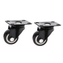 4 x Heavy Duty 40mm PVC Swivel Castor Wheels Trolley Furniture Caster Black