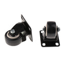 4 x Heavy Duty 40mm PVC Swivel Castor Wheels Trolley Furniture Caster Black