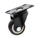4 x Heavy Duty 40mm PVC Swivel Castor Wheels Trolley Furniture Caster Black