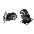 4 x Heavy Duty 40mm PVC Swivel Castor Wheels Trolley Furniture Caster Black