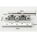2 Pieces Sliding Door Rollers 6 Wheels Runner Pulley Shower Door Hardware
