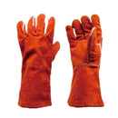 Cowhide Leather Welding Gloves - Heat/Fire Resistant, Perfect for Gardening/Oven/Grill/Mig/Stove/Pot Holder/ Tig Welder/BBQ -Orange