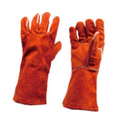 Cowhide Leather Welding Gloves - Heat/Fire Resistant, Perfect for Gardening/Oven/Grill/Mig/Stove/Pot Holder/ Tig Welder/BBQ -Orange