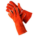 Cowhide Leather Welding Gloves - Heat/Fire Resistant, Perfect for Gardening/Oven/Grill/Mig/Stove/Pot Holder/ Tig Welder/BBQ -Orange