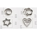 12 Pieces Buscuit Cookie Cake Jelly Metal Cutter Tin Mould Baking DIY Tool