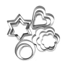 12 Pieces Buscuit Cookie Cake Jelly Metal Cutter Tin Mould Baking DIY Tool