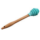 Silicone Honey Dipper Stick Spoon Wood Drizzler Server for Jar Dispenser