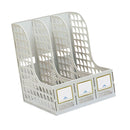 Magazine Holder File Rack Office Storage Box Desk Organizer 3 Compartments