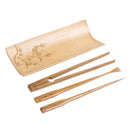 4 Piece Bamboo Matcha Tea Scoop Spoon Chinese Gongfu Tea Ceremony Tools