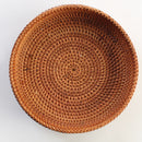 Handmade Round Woven Bread Roll Basket Fruits Bowl Storage Tray Container