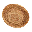 Handmade Round Woven Bread Roll Basket Fruits Bowl Storage Tray Container