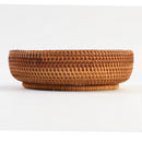 Handmade Round Woven Bread Roll Basket Fruits Bowl Storage Tray Container