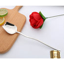 Home Stainless Steel Dessert Spoon Tea Coffee Spoon Table Spoon Rose Shape