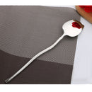 Home Stainless Steel Dessert Spoon Tea Coffee Spoon Table Spoon Rose Shape