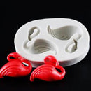 3D Flamingo White Fondant Mould Cake Chocolate Sugarcraft Baking Mold DIY