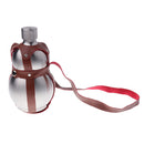 304 Stainless Steel Wine Pot Liquor Gourd Hip Flask With Leather Belt