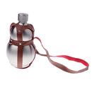 304 Stainless Steel Wine Pot Liquor Gourd Hip Flask With Leather Belt