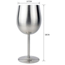 18cm Stainless Steel Wine Glass Cup Goblet Champagne Glass
